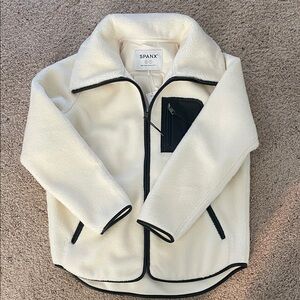 SPANX Cream Jacket with Black Trim